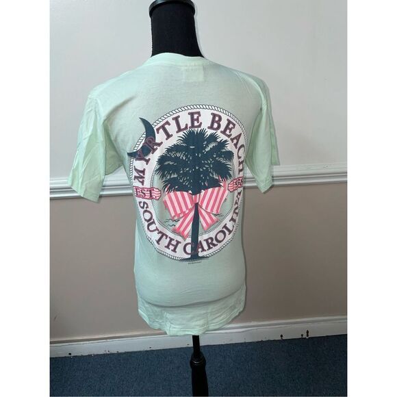 Myrtle Beach, South Carolina Tsunami Mint Green Short Sleeve Tee - Picture 3 of 4